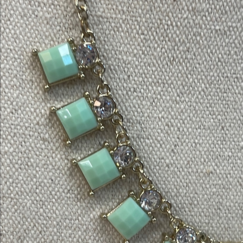 Mint Colored Stone Statement, Necklace By Etcetera - image 2